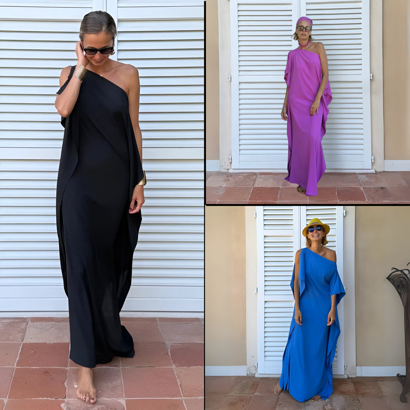 Emma™ – Elegant Flydende Asymmetrisk Kaftankjole