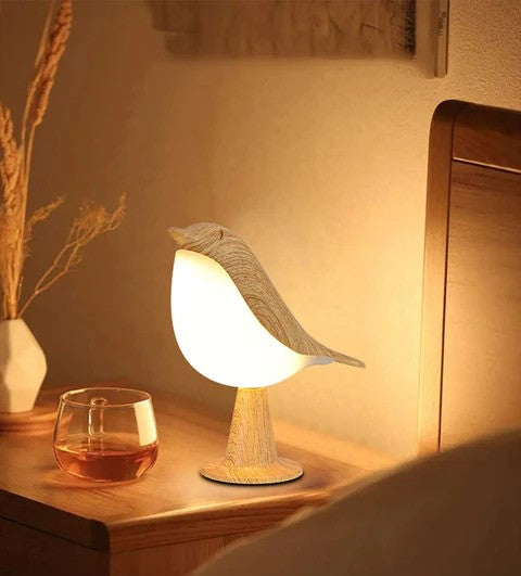 ZenGlow™ - Elegant Fugle-Inspireret Natbordslampe