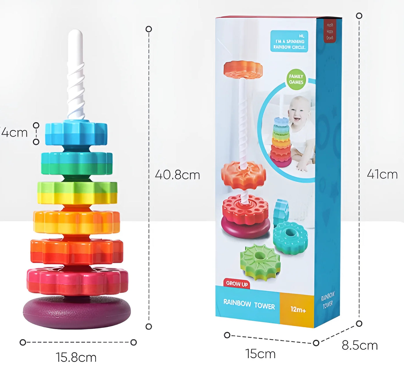 Spinny™ - Montessori Spinning Stacker til endeløs sjov