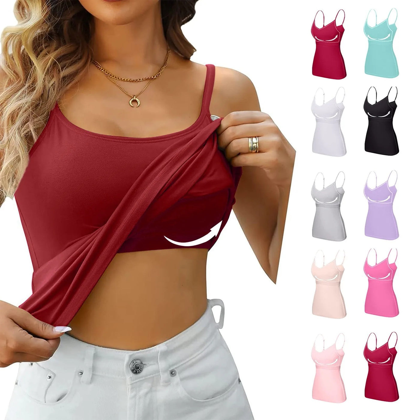 FlexiFit™ - Sexet Tanktop med Indbygget BH