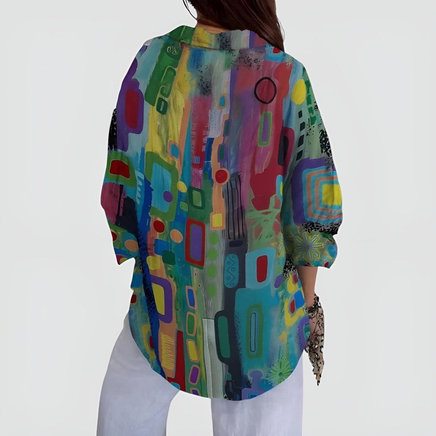 Charlotte™ – Bluse med geometrisk mønster