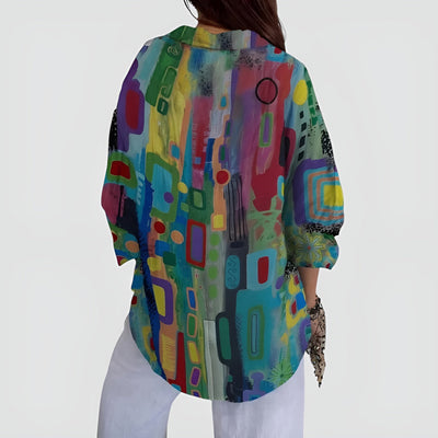 Charlotte™ – Bluse med geometrisk mønster