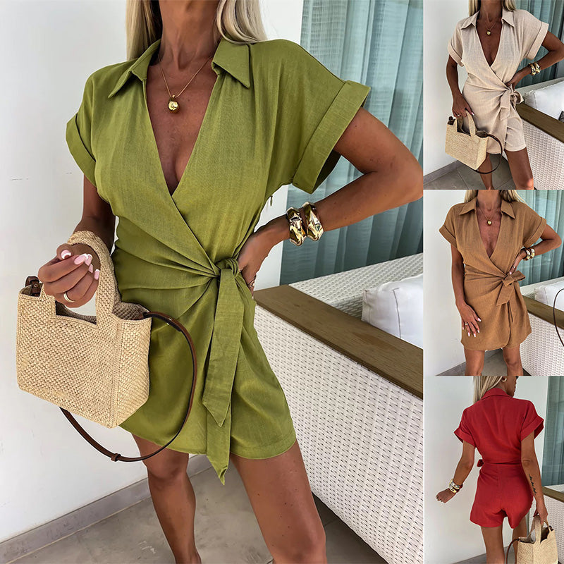 Kathrina™ – Luftig Bomulds-Linned Romper